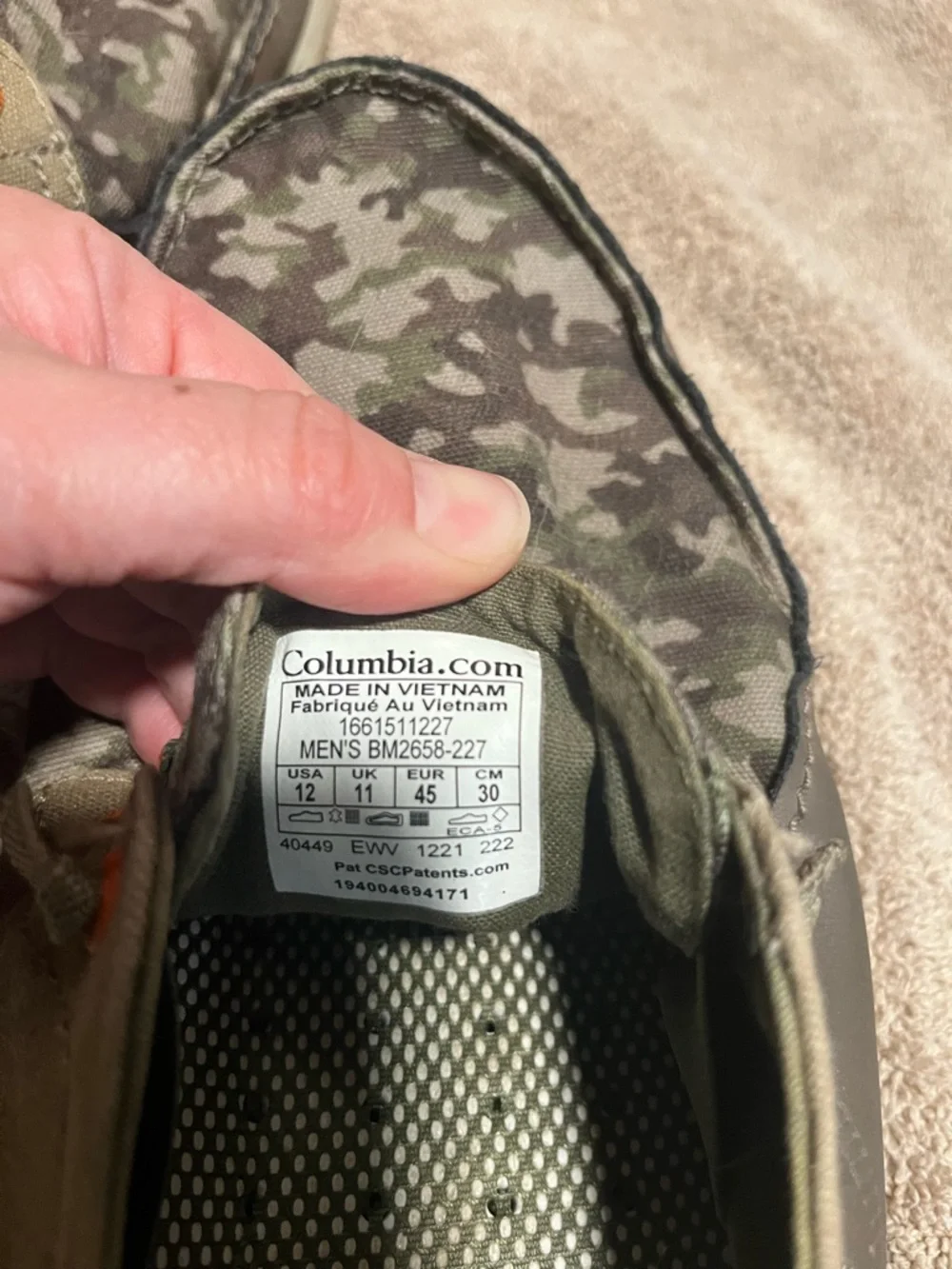 Columbia PFG Camo Bahama Vent Relaxed Men's Size 12 Fishing Hunting Boat Shoes - Picture 7 of 7